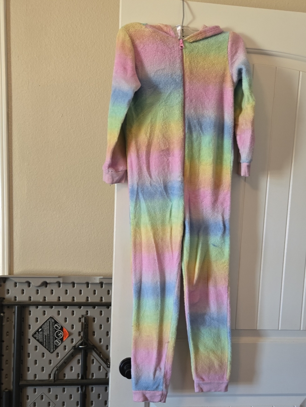 Magic Pastel Rainbow Hooded Fleece One-Piece Footie